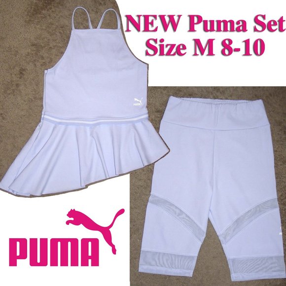 NWT 2pc PUMA set size M 8-10 top & shorts - Picture 1 of 16